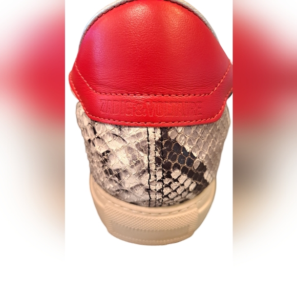 Zadig and Voltaire Womens Wild Snake Embossed Sneakers - Picture 10 of 13